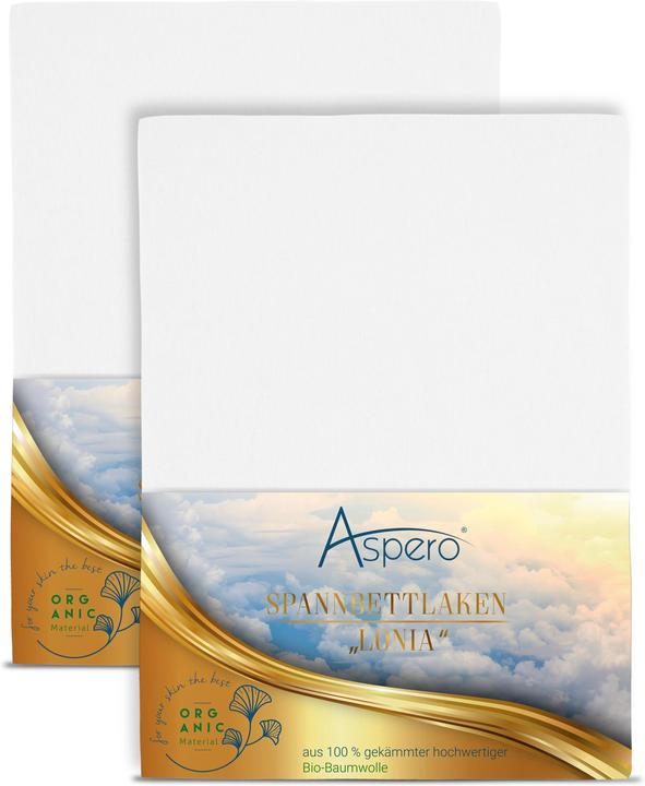 Actual product image Aspero 2 x Organic cotton chip bed sheets - 5240 (200 x 200 x 35 cm)