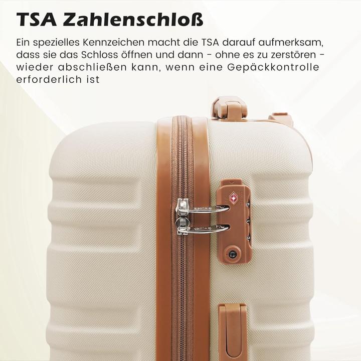 Produktbild Coolife 3-teiliges mittleres Hartschalenkoffer-Set mit TSA-Schloss (60 l, M (50 - 90l))
