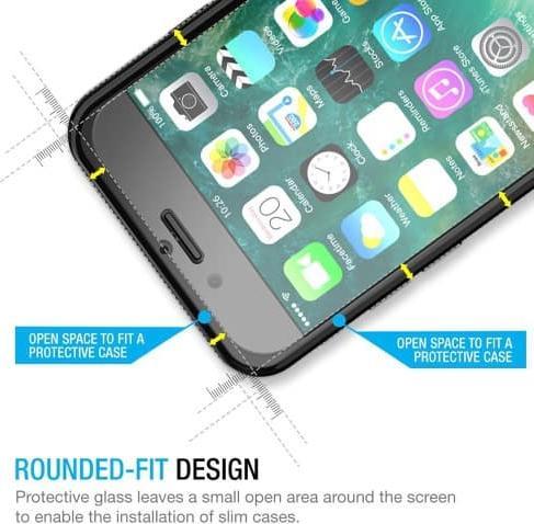 Actual product image Ueli Express iPhone SE / 8 / 7 screen protector armoured glass Casefriendly (1 Piece, Apple iPhone SE, Apple iPhone SE (3rd Gen), Apple iPhone SE (2nd Gen), Apple iPhone 8, Apple iPhone 7)