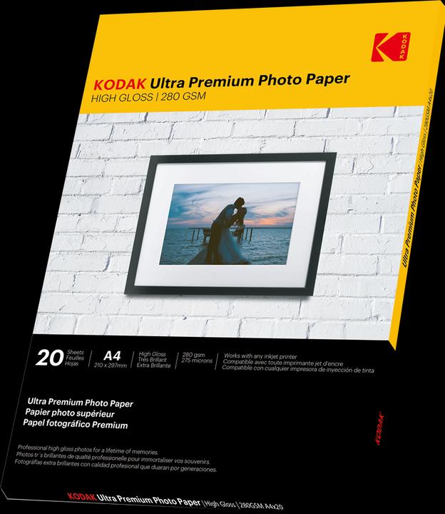 Actual product image Kodak Ultra Premium Photo Paper White High Gloss A4 (280 g/m², A4, 20 x)