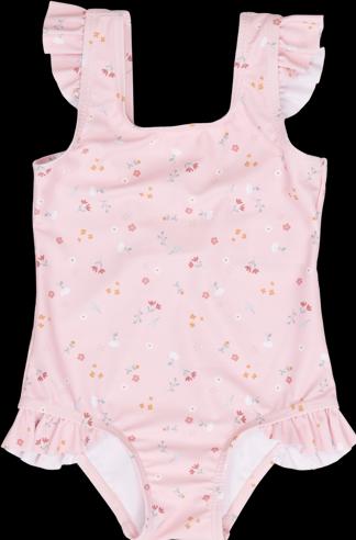 Actual product image Little Dutch Little Pink Flowers Sleeveless Ruffle Swim Dress - 74/80 (74)