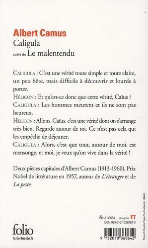 Produktbild Caligula. Le Malentendu (Französisch, Camus Albert, 2015)