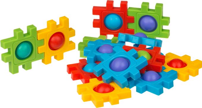 Actual product image Out of the blue Ootb - Fidget building blocks, approx. 4 cm, set of 12
