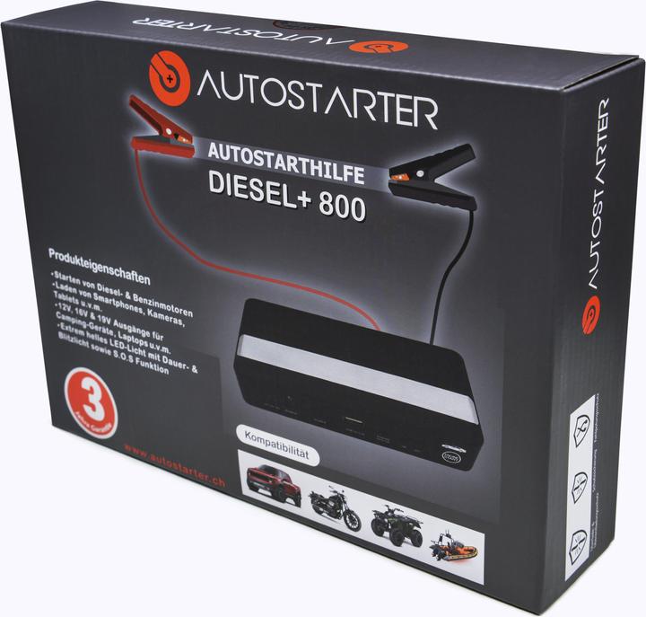 Produktbild Autostarter Diesel+ 800 Portable Batterie Starthilfe (800 A, 20000 mAh)