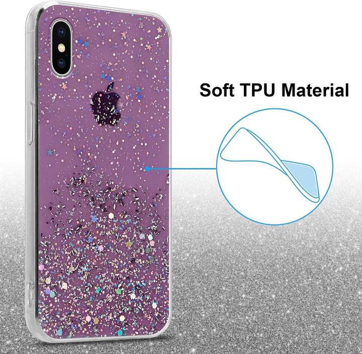 Actual product image Cadorabo TPU cover sparkling glitter (Apple iPhone X)