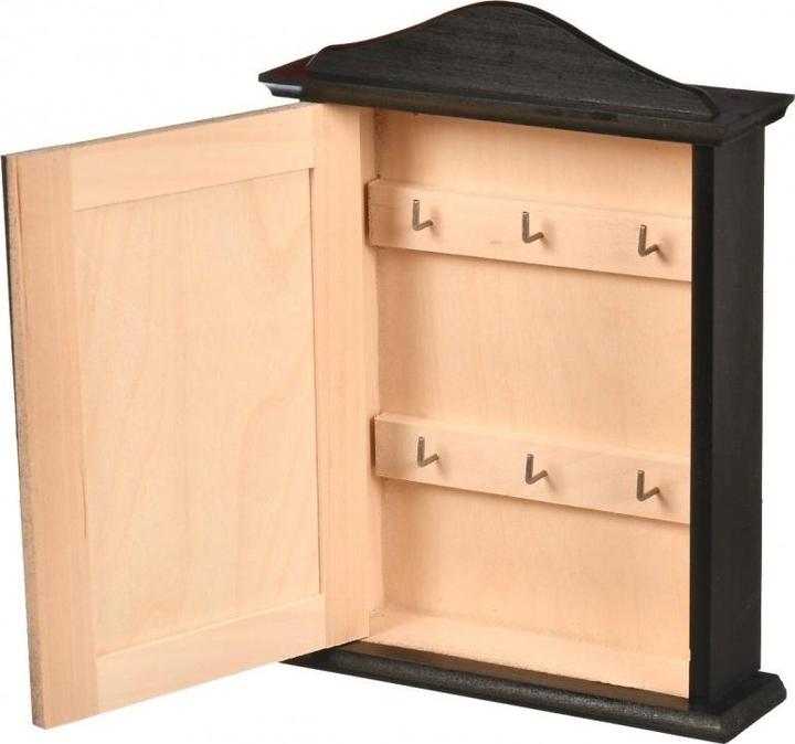 Actual product image Holzecke Wooden Key Box Black with Engraving