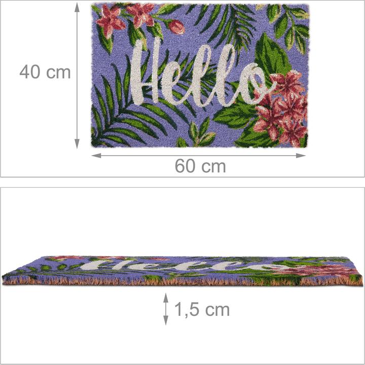 Produktbild Relaxdays Fussmatte (60 x 40 x 1.5 cm)