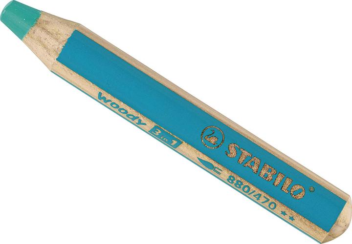 Image du produit STABILO woody 3 en 1 crayon de couleur (Turquoise, 1 x)