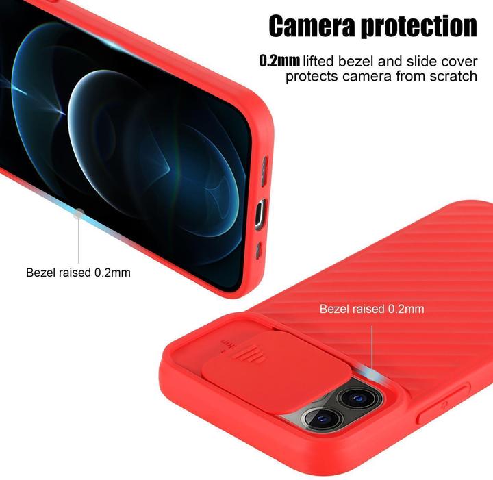 Immagine prodotto Cadorabo Cover in TPU con protezione della fotocamera (Apple iPhone 12, Realme 12 Pro+)