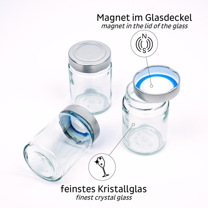Image du produit Silwy Set de verres magnétiques d'épicerie fine, 192 ml (0.19 l)