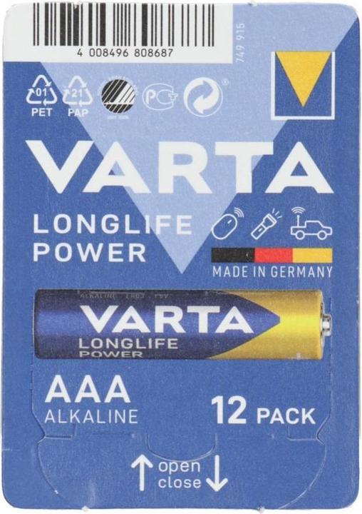 Actual product image Varta LONGLIFE Power Box (12 pcs., AAA, 1260 mAh)