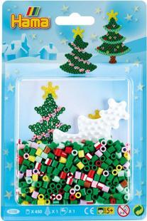 Produktbild Hama Bügelperlen midi ""Weihnachtsbaum"", im Blister Durchmesser Bügelperle midi: 5,0 mm, inkl. Stiftplat