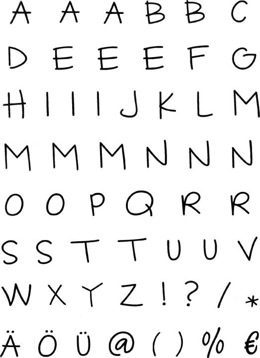 Image du produit Efco Kit de tampons Clear "Alphabet", env. 7,4x10,5cm
