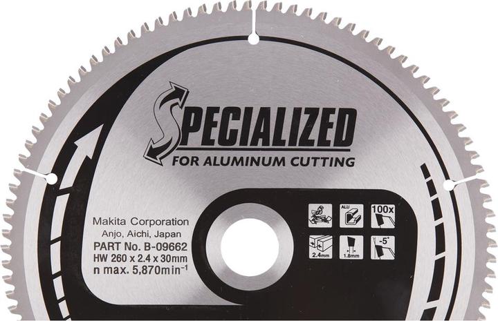 Immagine prodotto Makita Sägeblatt 260x30x100Z B-09662