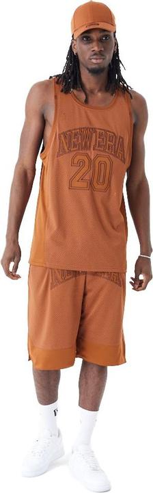 Actual product image New Era Poly Mesh Tank Top - BRAND LOGO earth brun (M)