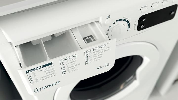 Produktbild Indesit BDE 861483X WK IT N Waschtrockner Freistehend Frontlader Weiss D (EU-Stecker)