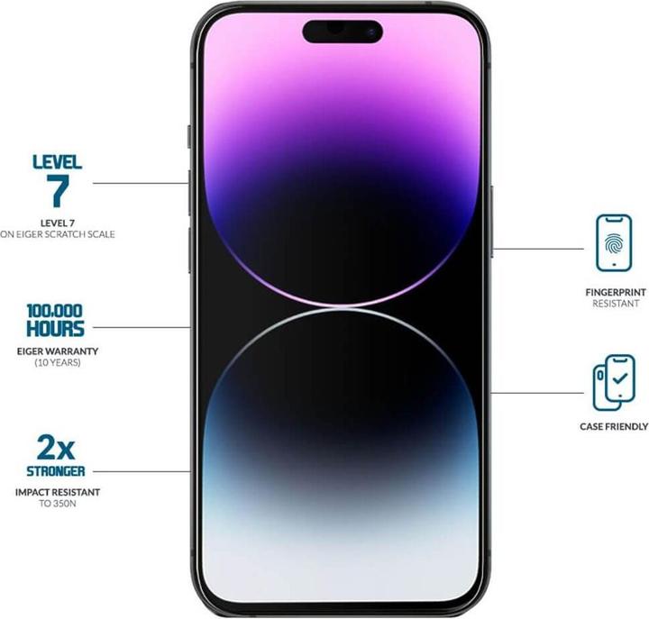 Actual product image Eiger Clear Edge (1 Piece, Apple iPhone 15 Pro)