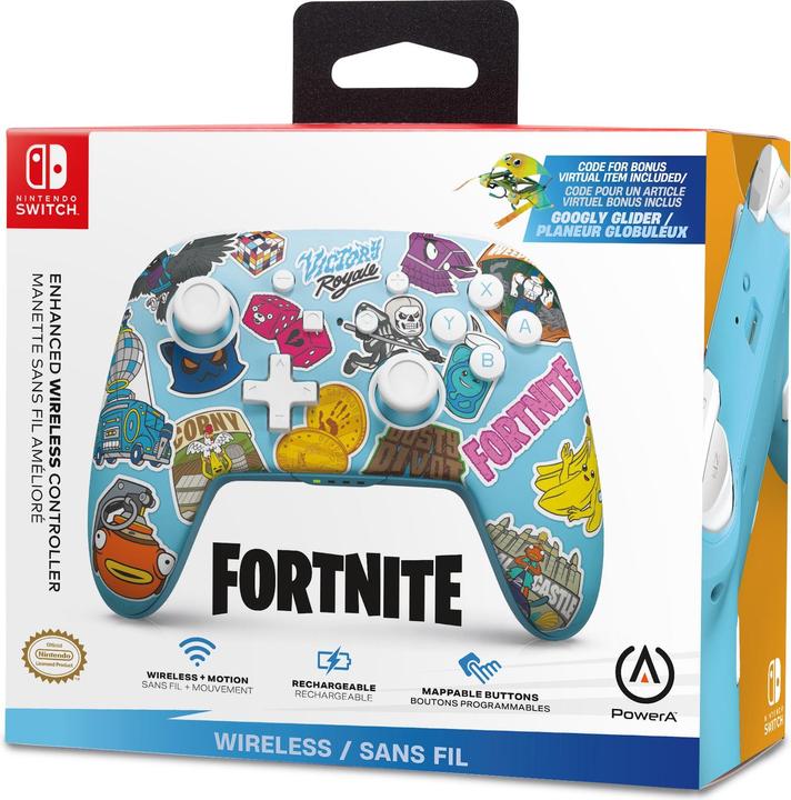 Image du produit PowerA Enhanced Wireless Controller - Fortnite Sticker Mania (Switch Lite, Switch OLED, Switch)