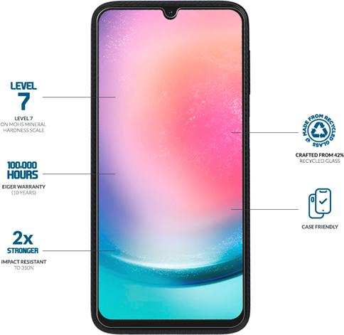 Actual product image Eiger Mountain Glass Clear (1 Piece, Samsung Galaxy A25 5G)