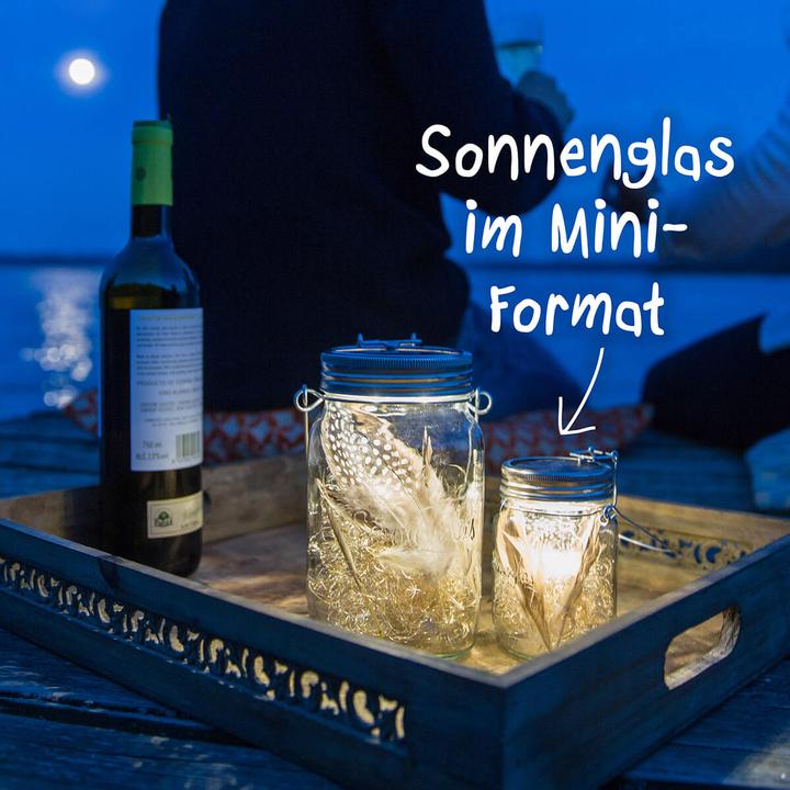 Actual product image Sonnenglas Solar lamp in canning jar (Ø 8.5 x 11 cm, 1 x)