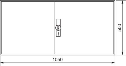 Produktbild Hager HAG FWB34D Feldverteiler univers IP44 500x1050x161mm (Verteiler)