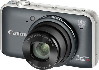 Actual product image Canon Powershot SX220 HS, 12MP, 14x Zoom, FullHD, Grey (1/2,3'')