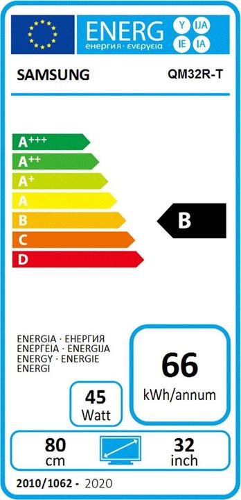Energie-Label Samsung QM32R-T (1920 x 1080 Pixel, 32")