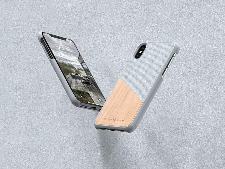 Immagine prodotto Nordic Elements Original Helium - Custodia per Iphone Xs Max con vero legno d'acero (grigio chiaro) (Apple iPhone XS Max)