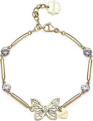 Brosway - Charming Gold Plated Butterfly Chakra Crystal Bracelet BHKB171