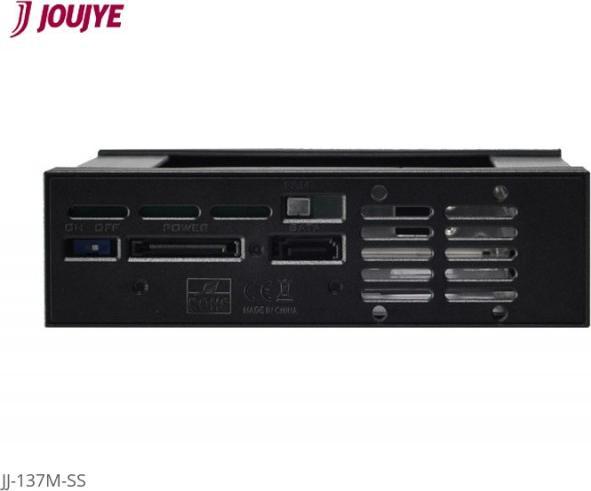 Actual product image JJ Computer JOUJYE JJ-137M-SS SATA/SAS 13,3cm 5.25inch black for 8,9cm 3.5inch HDD 7pin SATA Connector (3.5")