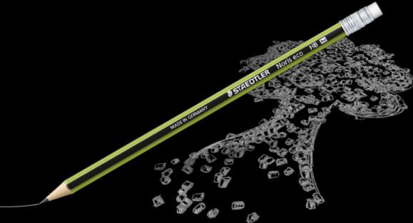 Actual product image Staedtler Noris Eco pencil with eraser (HB, 1 x)
