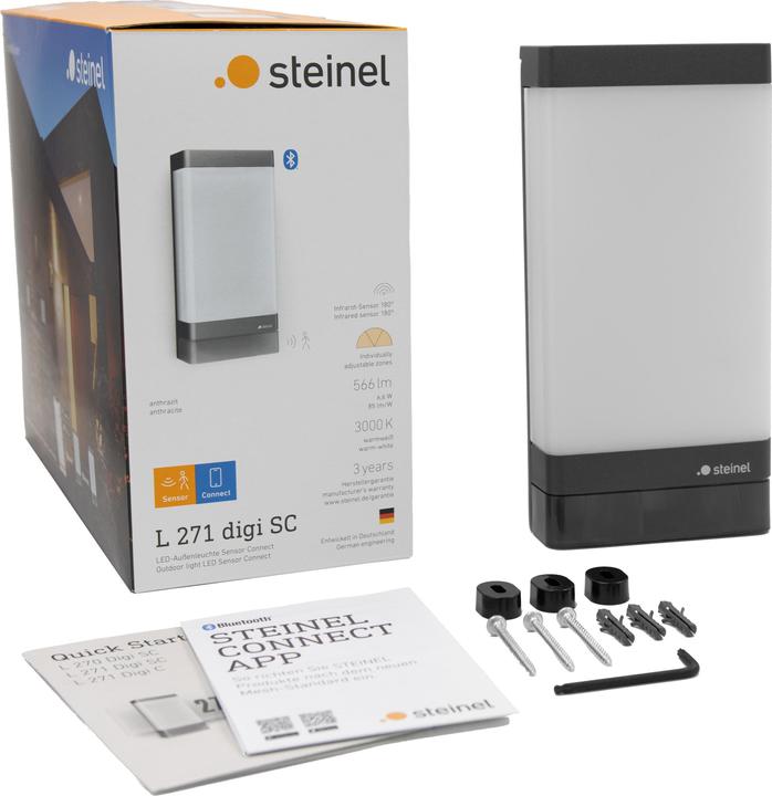 Actual product image Steinel 067212 - Wall light 6.6 W 566 lm 3000 K Motion detector (566 lm, IP44)