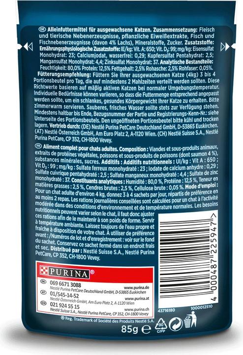 Produktbild MGA GOURMET Perle Erlesene Streifen mit Lachs (Adult, 1 Stk., 85 g)