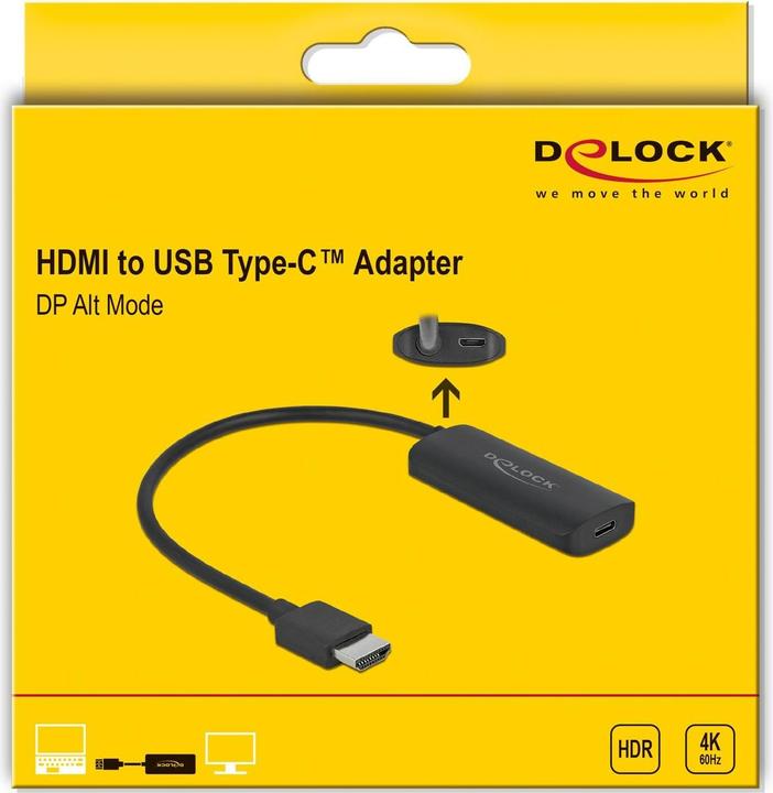 Actual product image Delock HDMI to (USB-C, 16 cm)