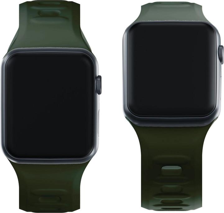 Produktbild 3MK Silicone Watch Strap Ciemnozielony/ Dark Green dla Apple Watch 42/44/45/49mm (Edelstahl, Silikon)