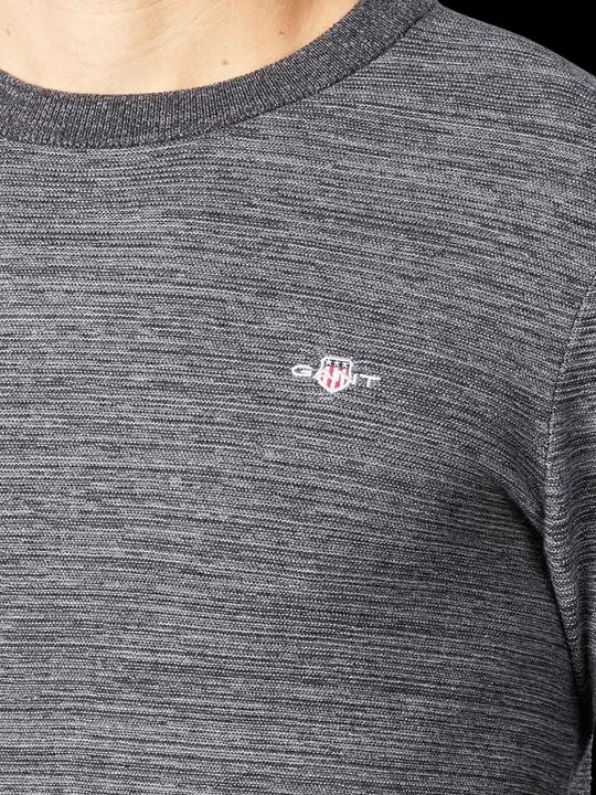 Actual product image GANT Two Tone Pullover Crew Neck Charcoal Melange (L)