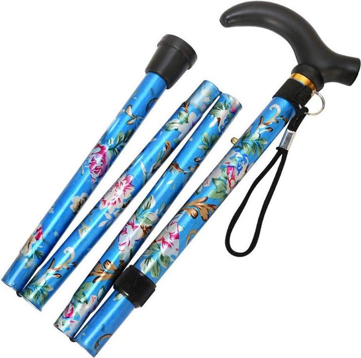 Produktbild JTI Klappbarer Stock - blau - verstellbar - 81-92 cm