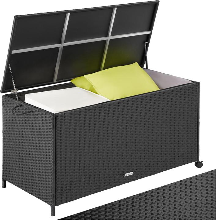 Immagine prodotto tectake Box contenitore con telaio in alluminio e rotelle 297 L, 117 x 54 x 64 cm