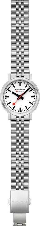 Produktbild Mondaine MST.4101B.SJ Stop2go Horloge - Stationsklok - Saffierglas - Staal - Zilver - 41 mm breed - Quartz - (Swiss Made, 41 mm)