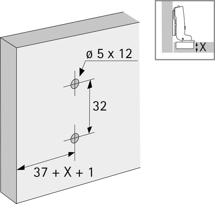 Immagine prodotto Hettich Plaque de mont.crucif.D=0 mach. à écart. (1 pz.)