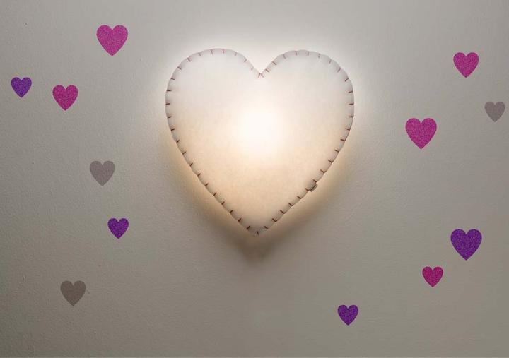 Image du produit Buokids Lampe douce veilleuse/applique murale coeur