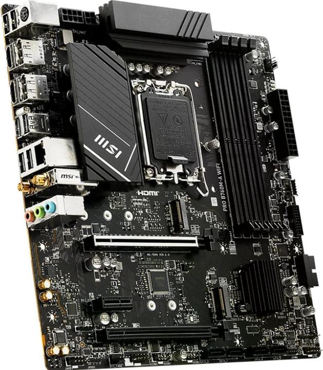 Image du produit MSI PRO B760M-A WIFI (LGA 1700, Intel B760, mATX)