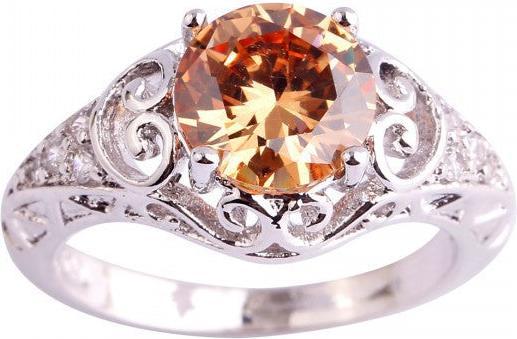 Produktbild Hermex versilberter Ring mit Morganit / Zirkonia - Gr. 57 / Size 8 (57)