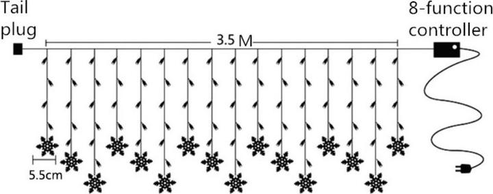 Actual product image Cover-Discount Snowflakes (3.50 m)