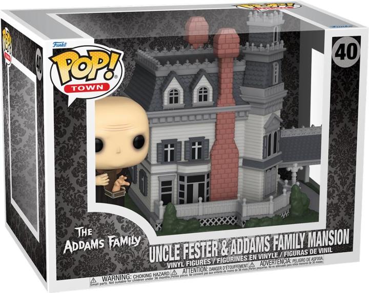 Actual product image Funko Town The Addams Family Uncle Fester & Addams Family Mansion