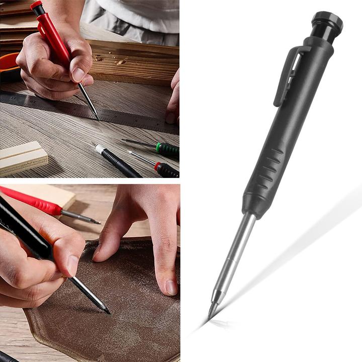 Produktbild Stahlwerk Tieflochmarker Bleistift 4er Set 36 Ersatzminen integriertem Spitzer (1 x)