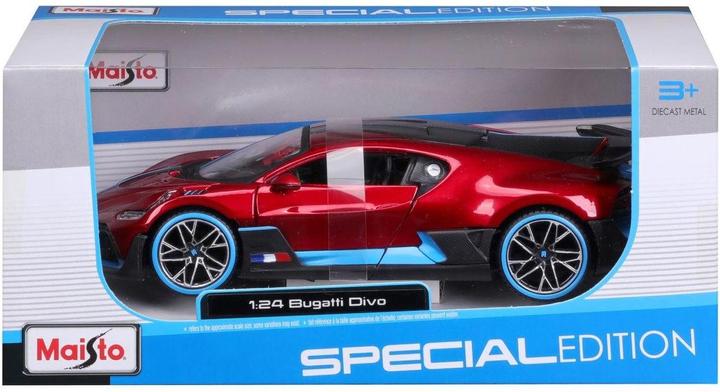 Actual product image Maisto Bugatti Divo 1/24 red