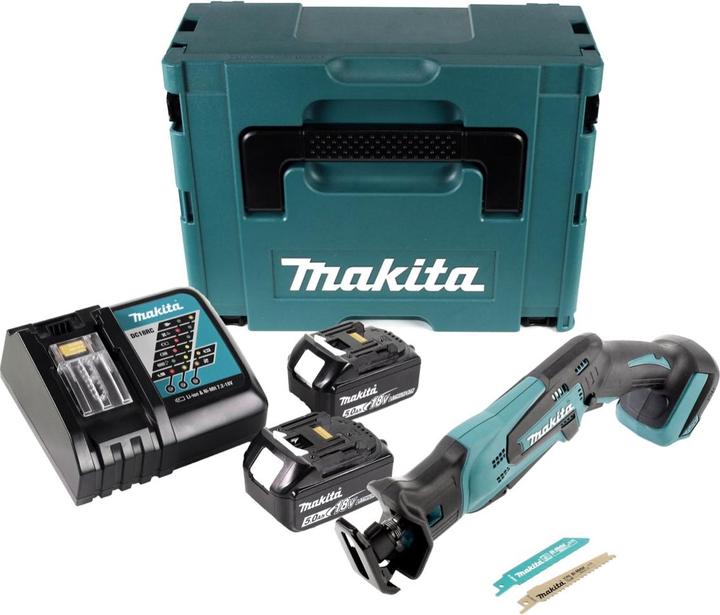 Actual product image Makita DJR 183 RTJ Cordless Reciprocating Saw 18 V + 2x Batteries 5.0 Ah + 1x Charger + Makpac