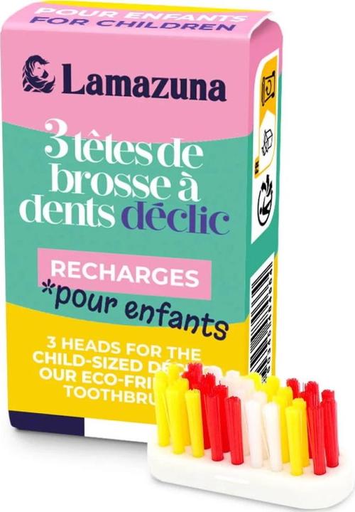 Lamazuna 3er Pack Zahnbürstenköpfe von - Medium, Soft oder Kinder Kinder (Mittel, 3 x)