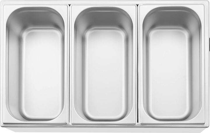 Produktbild Royal Catering Bain Marie Speisenwärmer 640 W 3 x GN 1/3 Behälter mit Deckel 30 - 80 °C 16,5 L